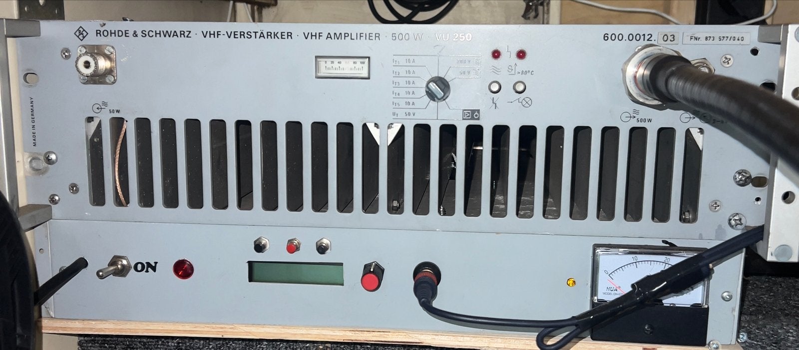 Rohde & Schwarz VHF-versterker 500W VU 250, 120 watt of meer, Ophalen, Overige merken, Gebruikt