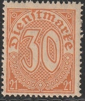 Rijk 1920 20 Dienst 30p, Ongebruikt, Ophalen of Verzenden, Overige periodes, Postfris