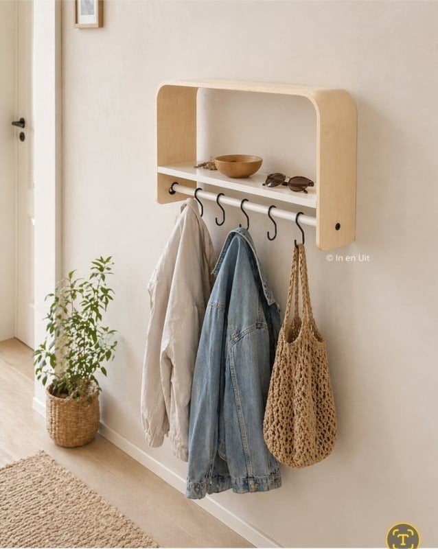 KOS DESIGN Nederland wand garderobe kapstok met jashaken, Wandkapstok, KOS, -, -