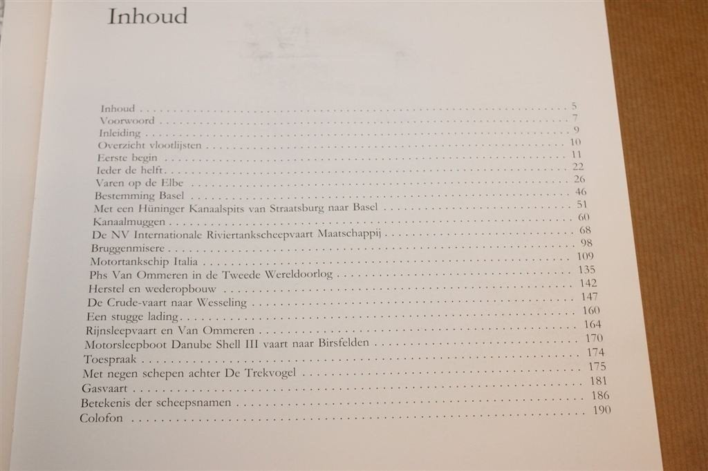 Rederij Van Ommeren — Binnenvaartvloot Deel 1, Gebruikt, -, -, Ophalen of Verzenden