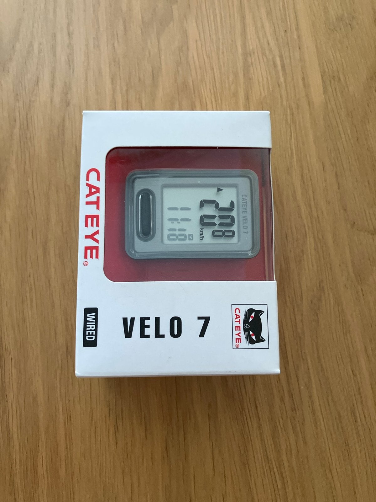Cateye Velo 7 Fietscomputer - Bedraad, Ophalen of Verzenden, Snelheidssensor, Nieuw