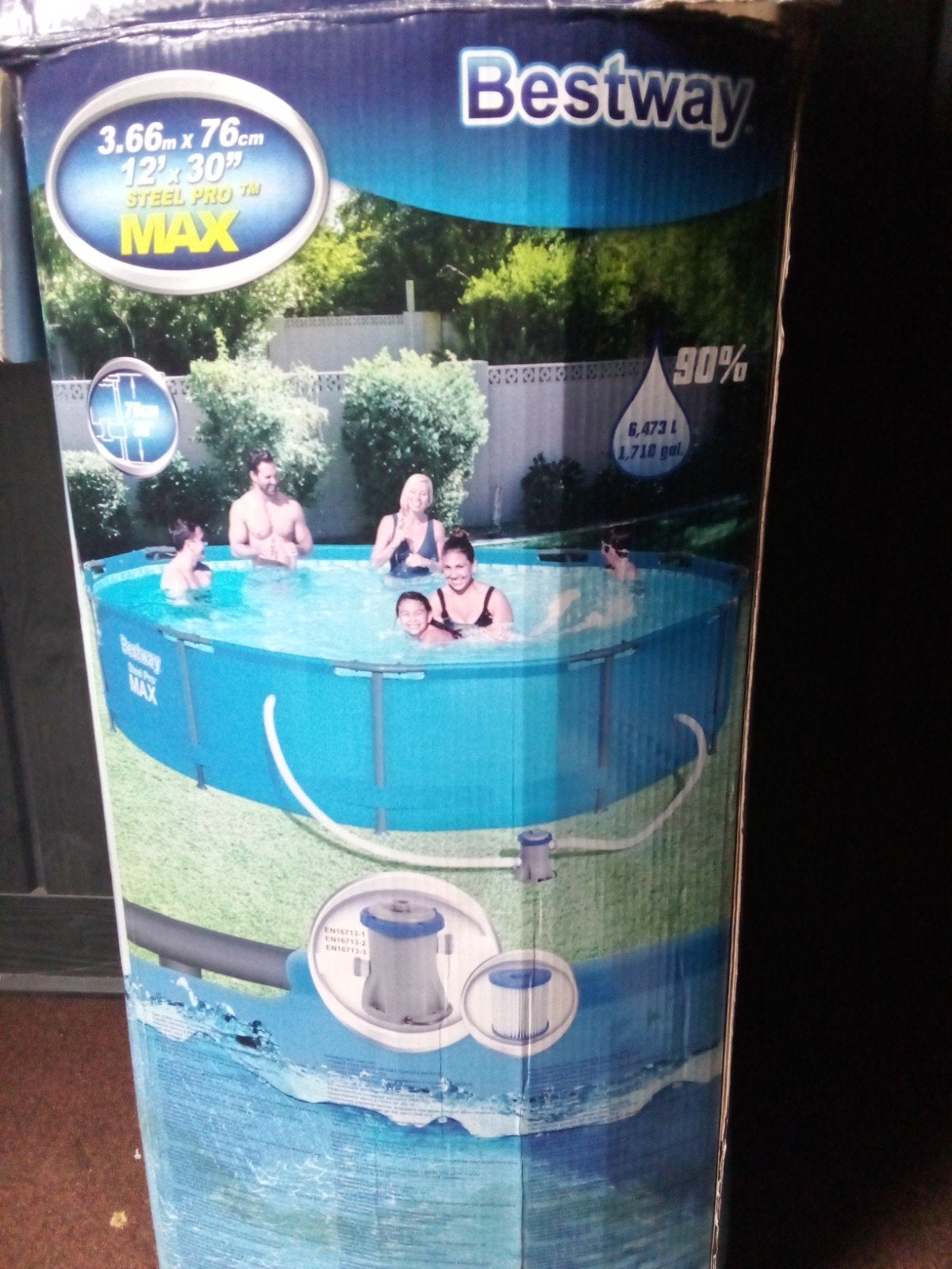 Zwembad, Tuin en Terras, Zwembaden, Ophalen, Minder dan 80 cm, Rond, 300 cm of meer