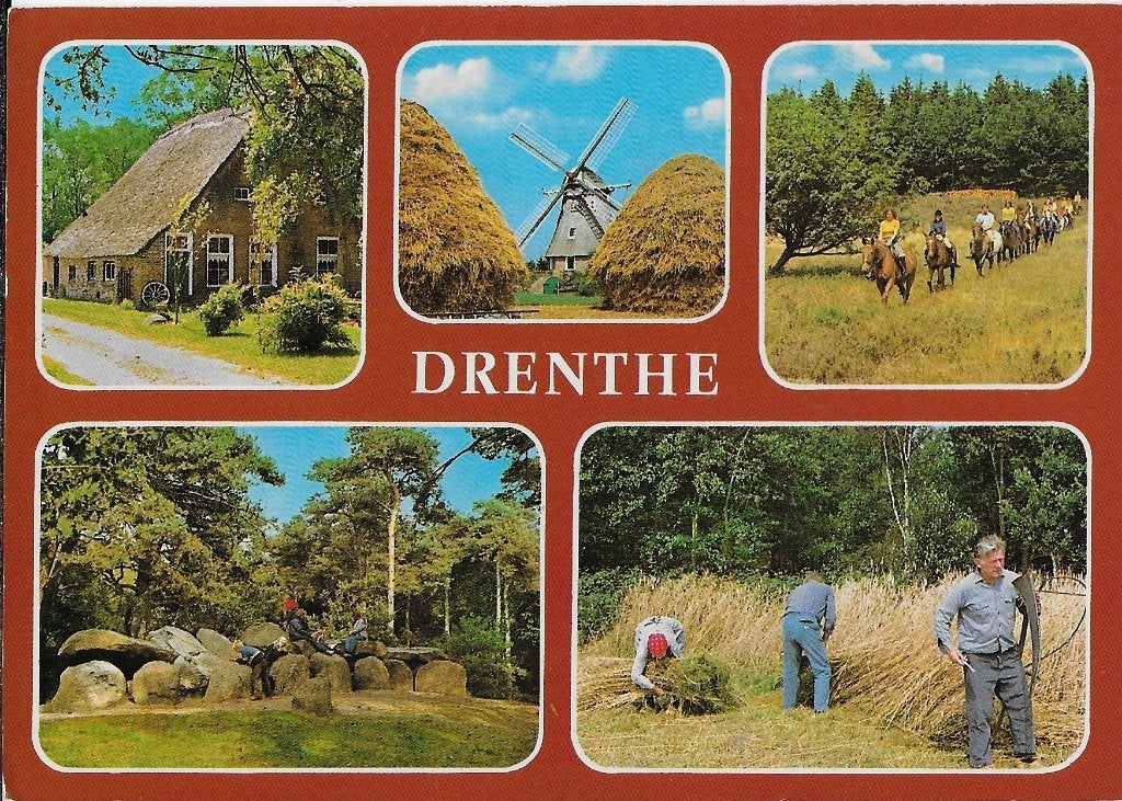 X1315 gelopen ansichtkaart Drenthe, Verzenden, 1980 tot heden, Gelopen, Drenthe