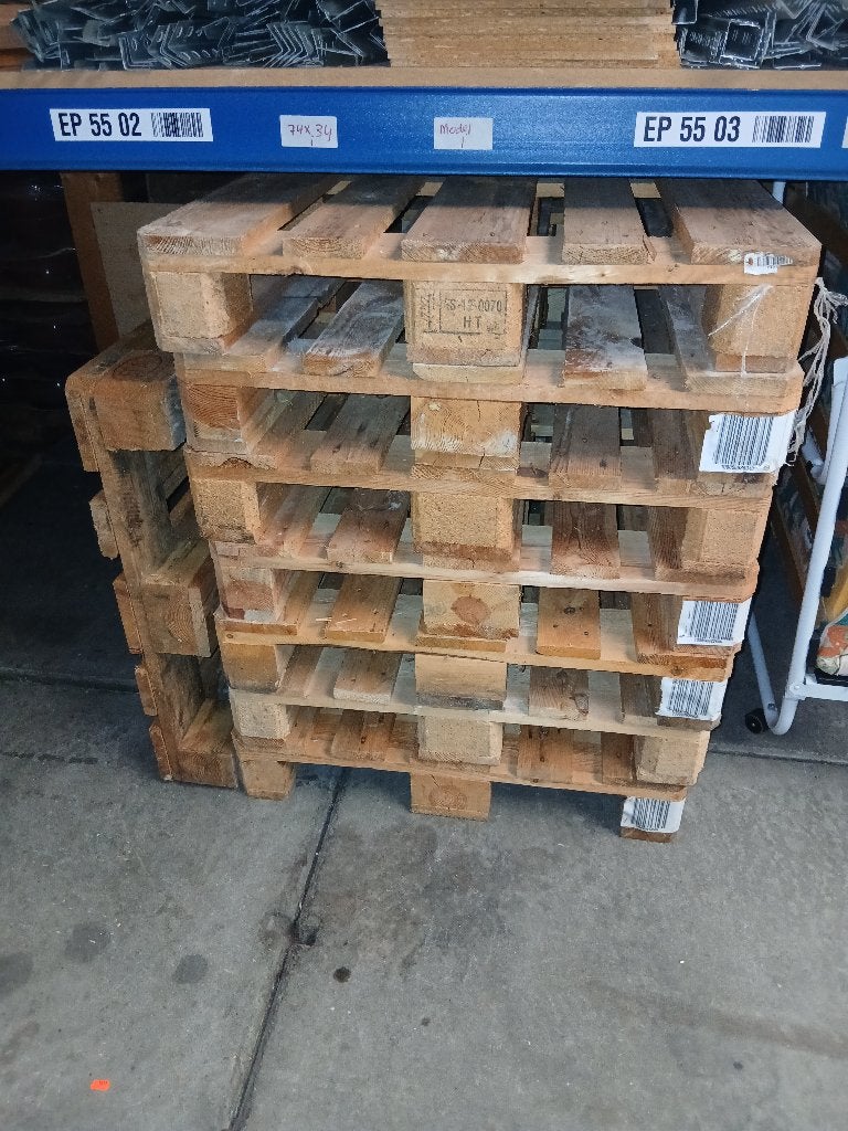 8 stuks houten EPAL pallet van 120x80 cm, Ophalen, Gebruikt, Minder dan 25 mm, Minder dan 200 cm