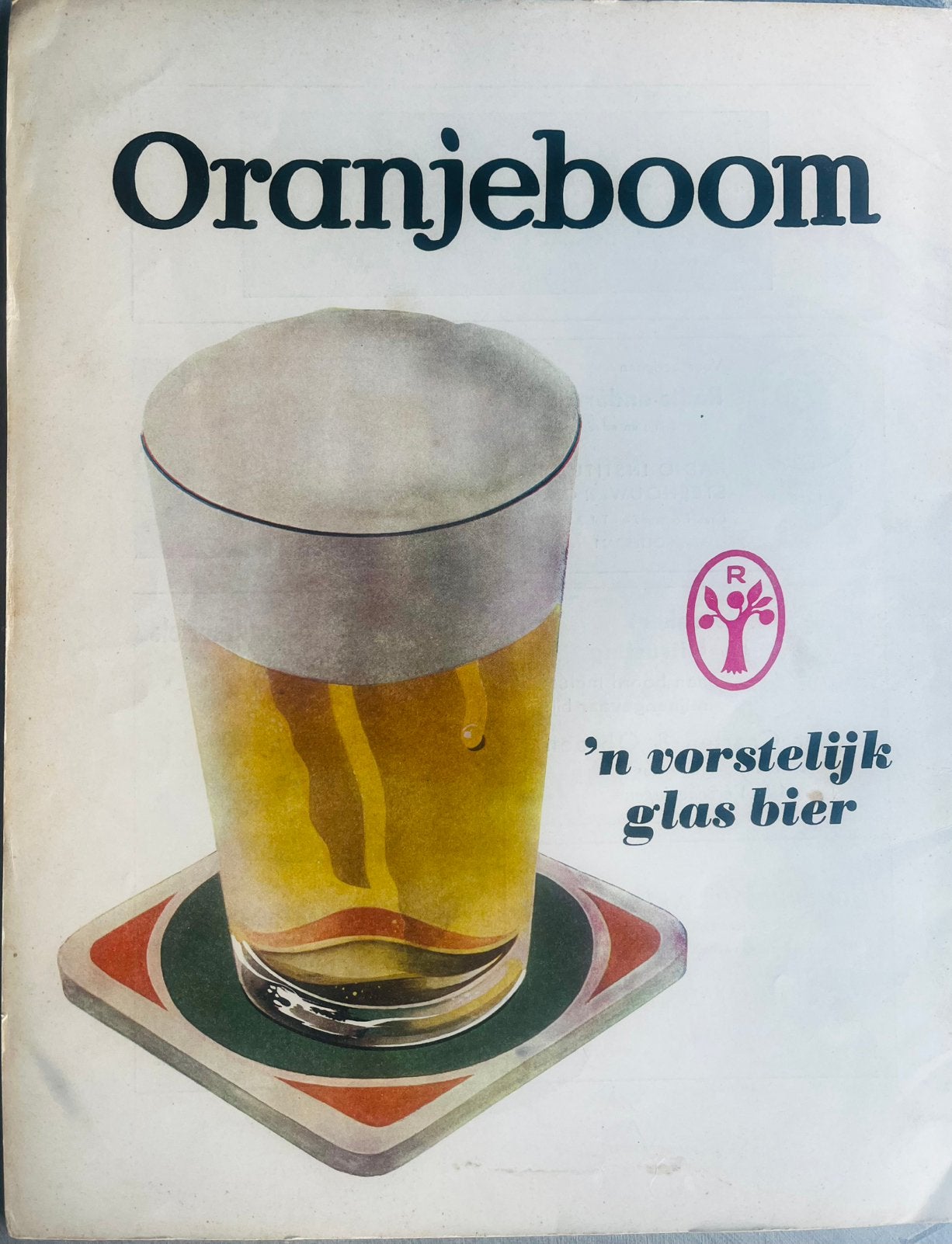 advertentie Oranjeboom bier Rotterdam tijdschrift marine, Verzamelen, Ophalen of Verzenden, Gebruikt, Overige typen