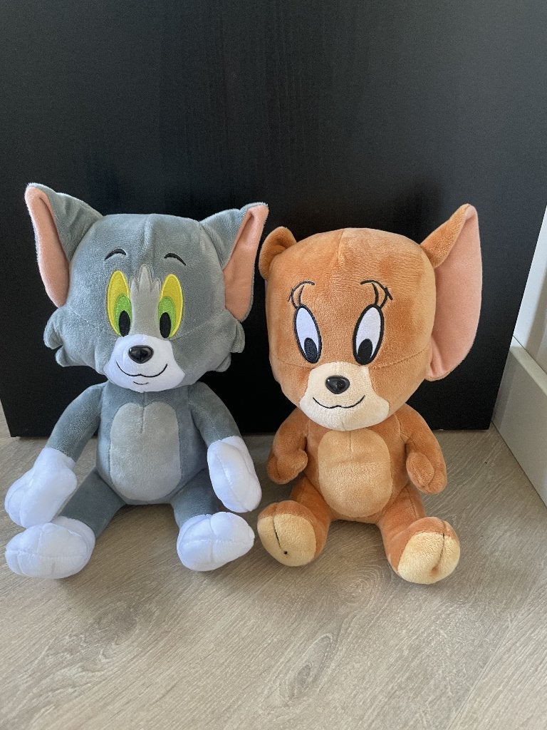 2x Tom and Jerry knuffels, Kinderen en Baby's, Speelgoed | Knuffels en Pluche, Overige merken, Overige karakters, Overige typen