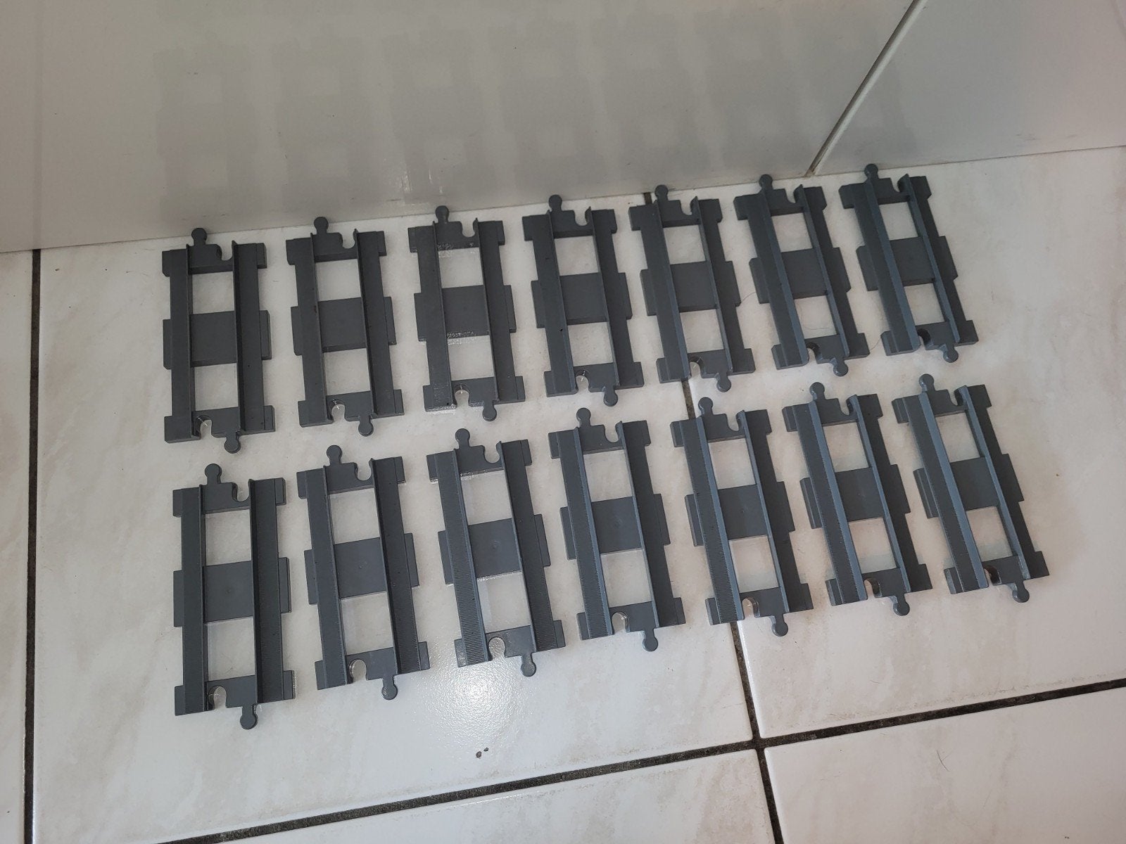 Duplo set met 14 rechte rails delen, Gebruikt, Ophalen of Verzenden, Duplo, Duplo