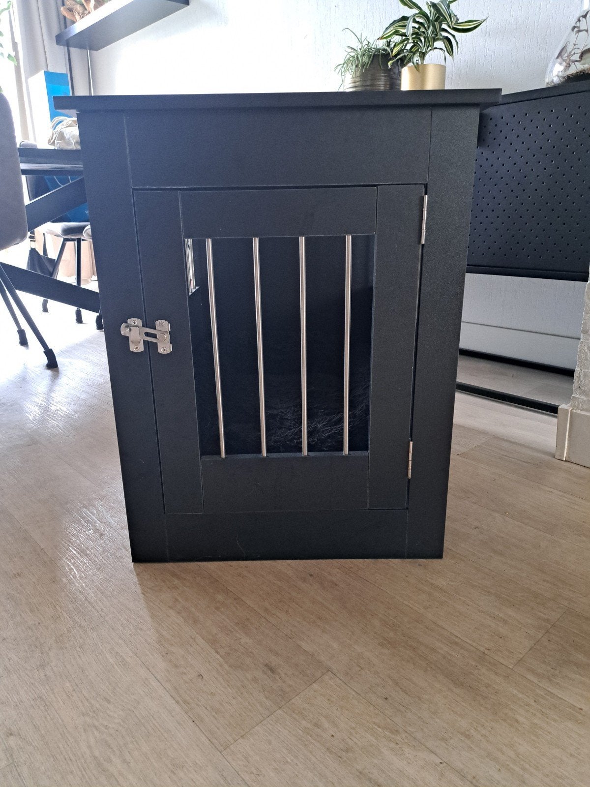 Hondenbench 55 x 80 x 68 cm zwart, Dieren en Toebehoren, Ophalen, Gebruikt