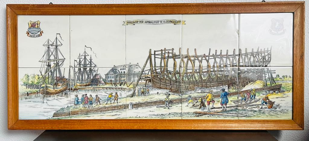 tegeltableau werf admiraliteit Vlissingen 1779 KSM Schelde, Antiek en Kunst, Ophalen of Verzenden
