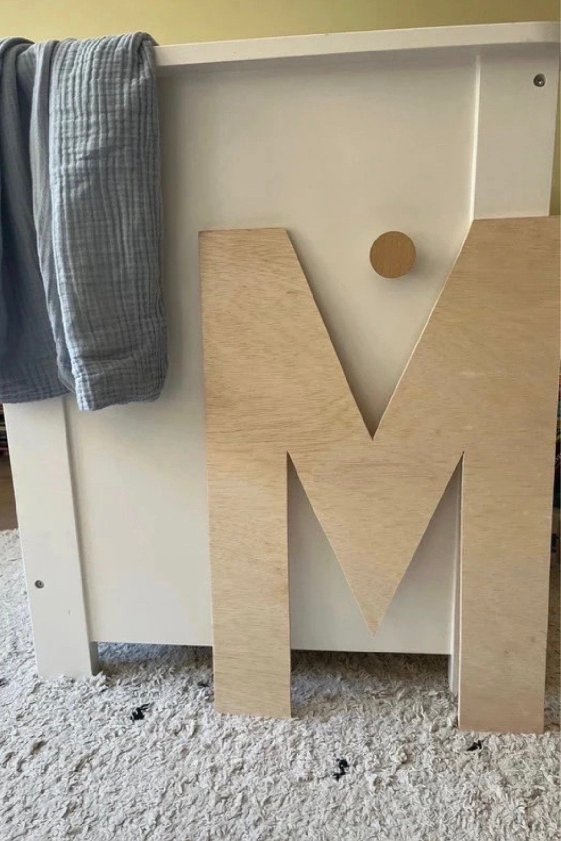 Hout letter M 60cm of een andere letter, Nieuw, Ophalen of Verzenden, Letters en cijfers, Handgemaakt