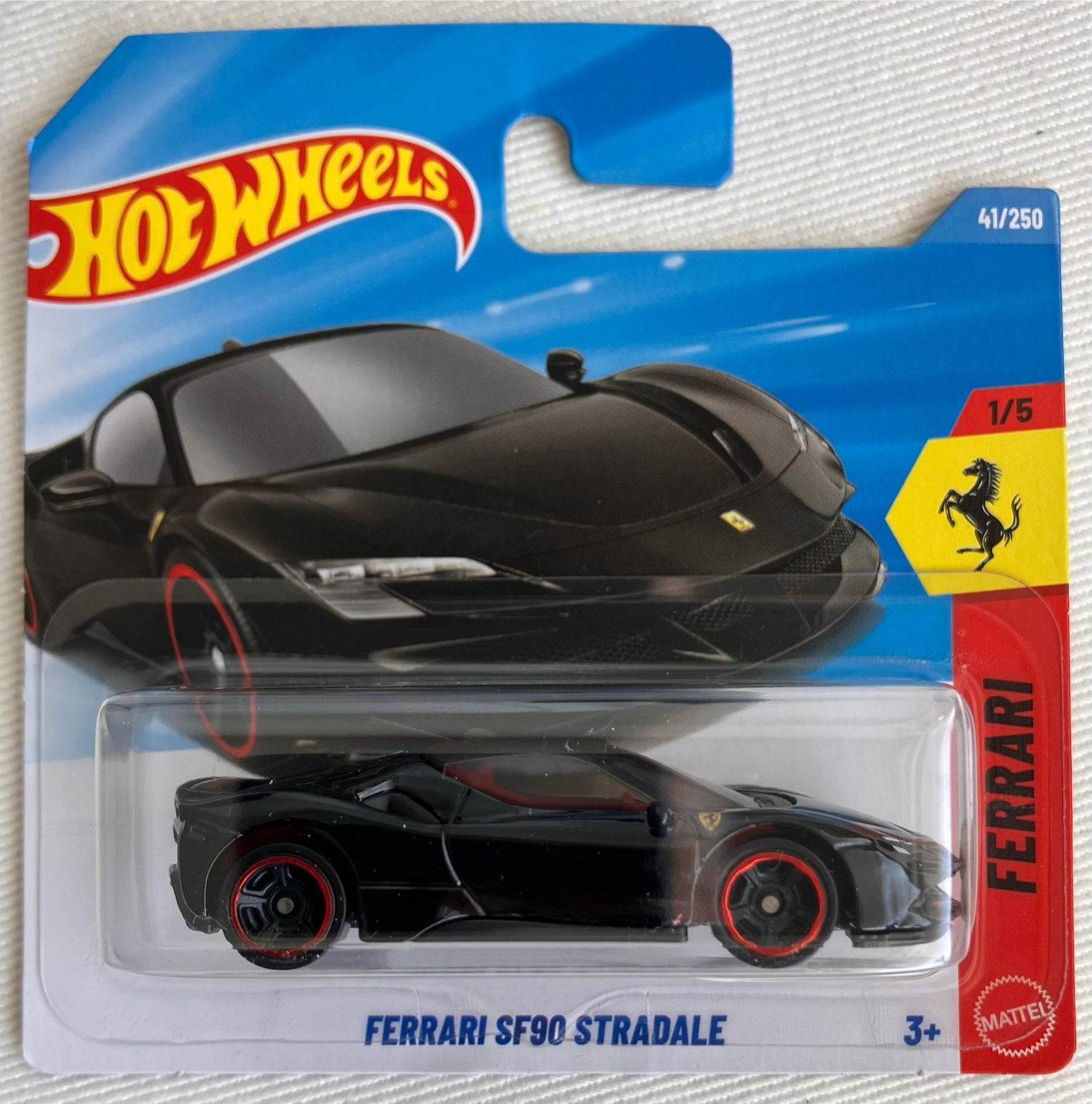 Hot Wheels Ferrari SF90 Stradale zwart, Ophalen of Verzenden, Nieuw, Auto