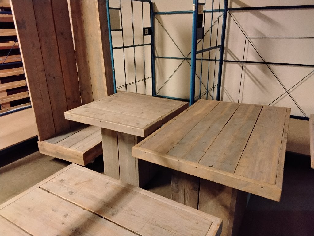 Diverse tafels en banken, steigerhout. Second Life Wolvega!, Ophalen, Gebruikt, Steigerhout, Bank