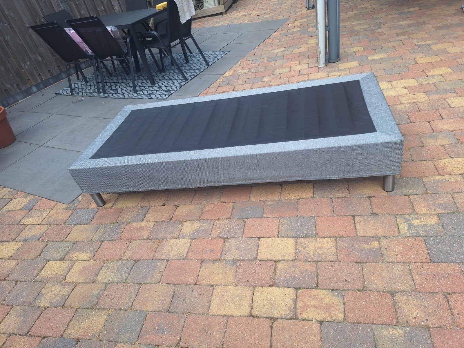 1 persoons boxspring, Ophalen, Gebruikt, Eenpersoons, 90 cm