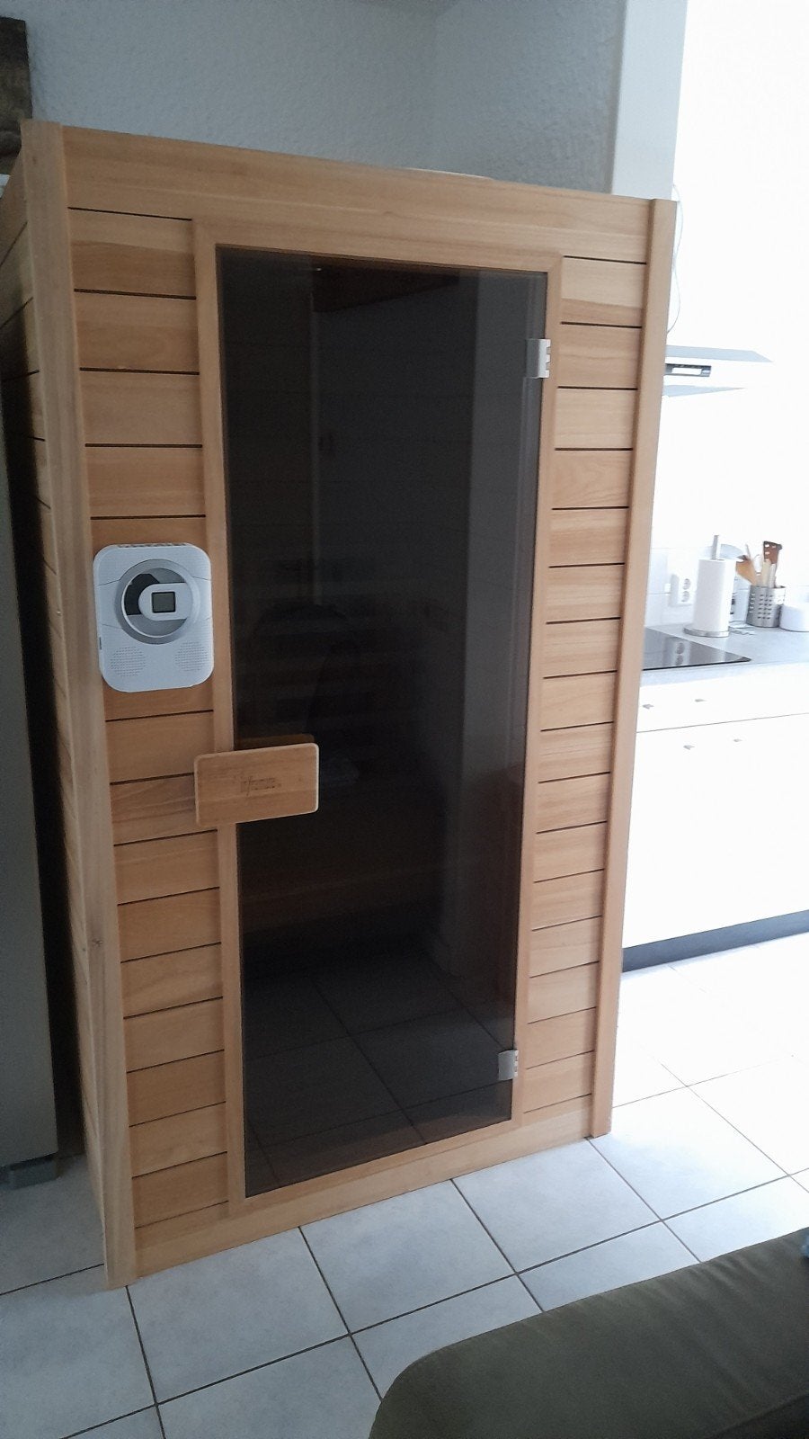 Infrarood sauna met 7 lampen z.g.a.n., Ophalen, Zo goed als nieuw, Infrarood, Complete sauna