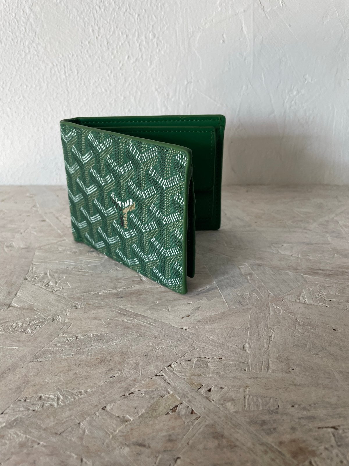Goyard Portefeuille Victoire Groen, Overige merken, Verzenden, Zo goed als nieuw, Leer
