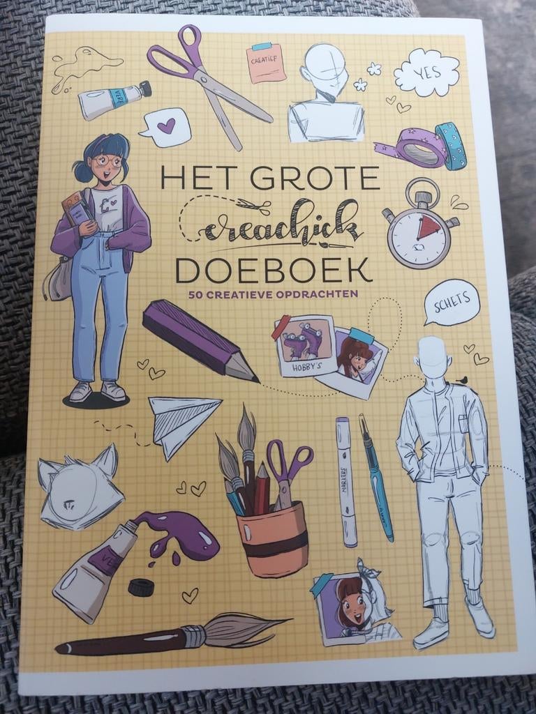 Het Grote CreaChick Doeboek - 50 Creatieve Opdrachten, Ophalen, Zo goed als nieuw, Tekenen en Schilderen, Geschikt voor kinderen