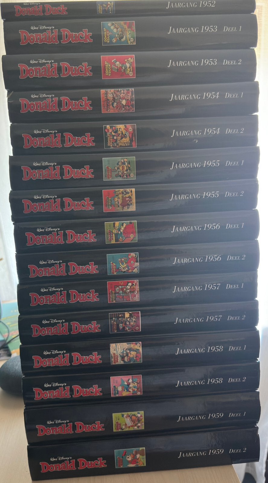 Donald Duck Luxe Facsimile 1952-1959 | Compleet 15 Delen, Boeken, Stripboeken, Complete serie of reeks, Ophalen of Verzenden, Zo goed als nieuw