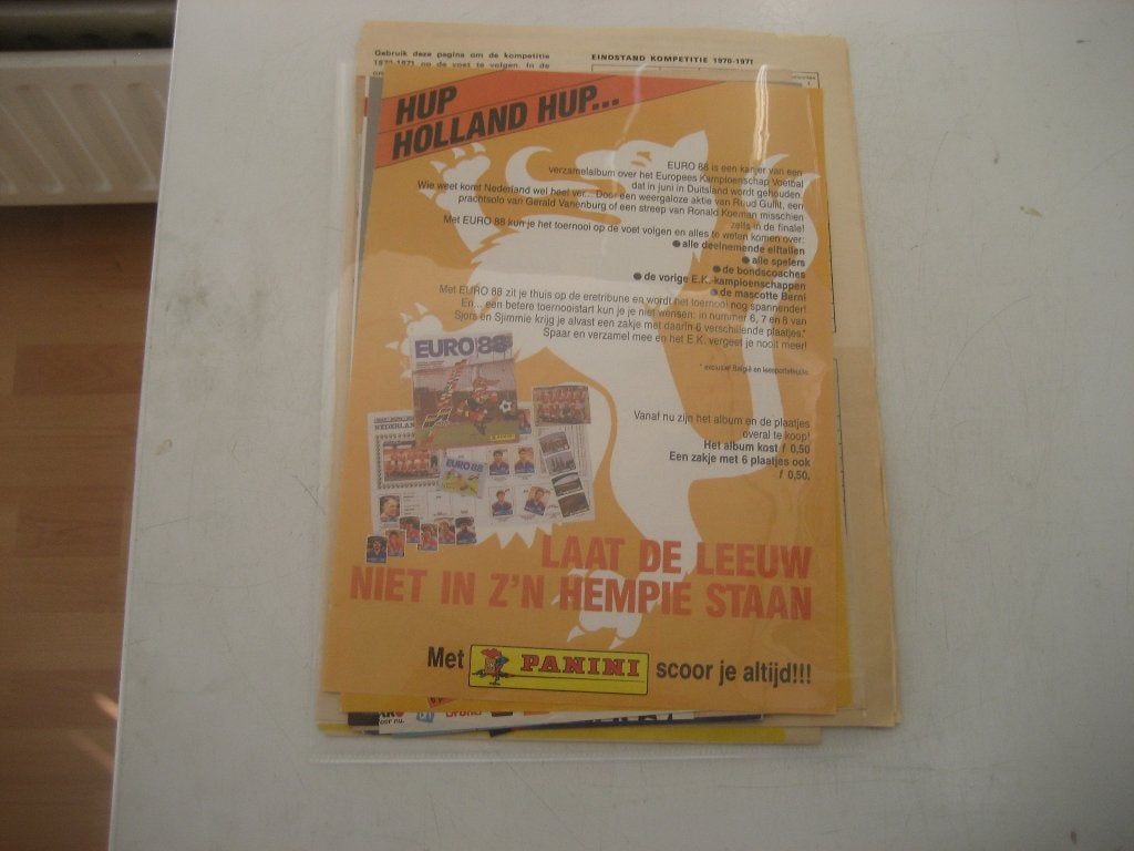 panini 1988 1989 reclame knipsels, Ophalen of Verzenden, 1980 tot heden, Nederland, Knipsel(s)