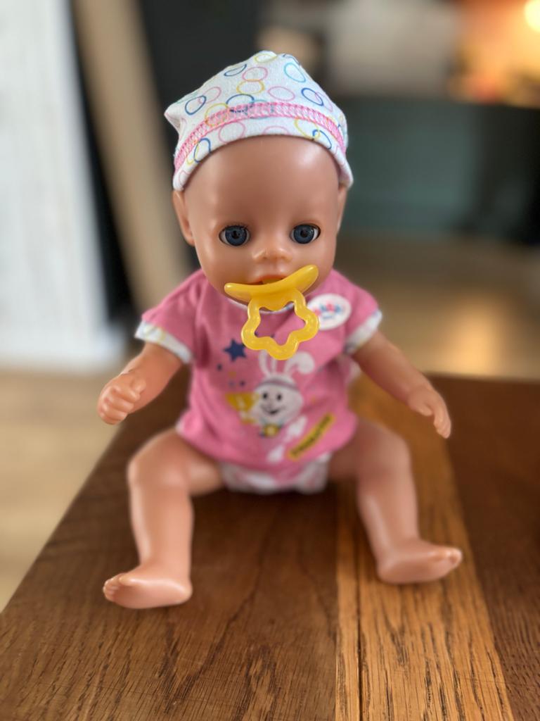 Zapf Baby Born pop mini  met accessoires en kleding, Ophalen of Verzenden, Zo goed als nieuw, Babypop