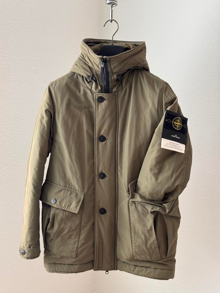 Stone Island Parka Jas Maat S Olijfgroen, Ophalen of Verzenden, Gedragen, Maat 46 (S) of kleiner, Groen