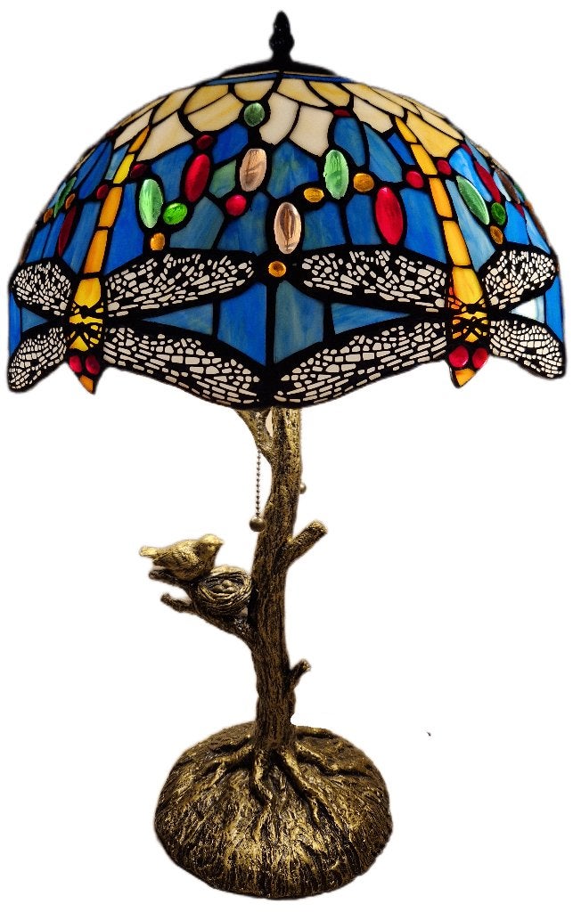 Tiffany stijl tafellamp vogel 60x40 #7.2, Ophalen of Verzenden, Nieuw, Glas