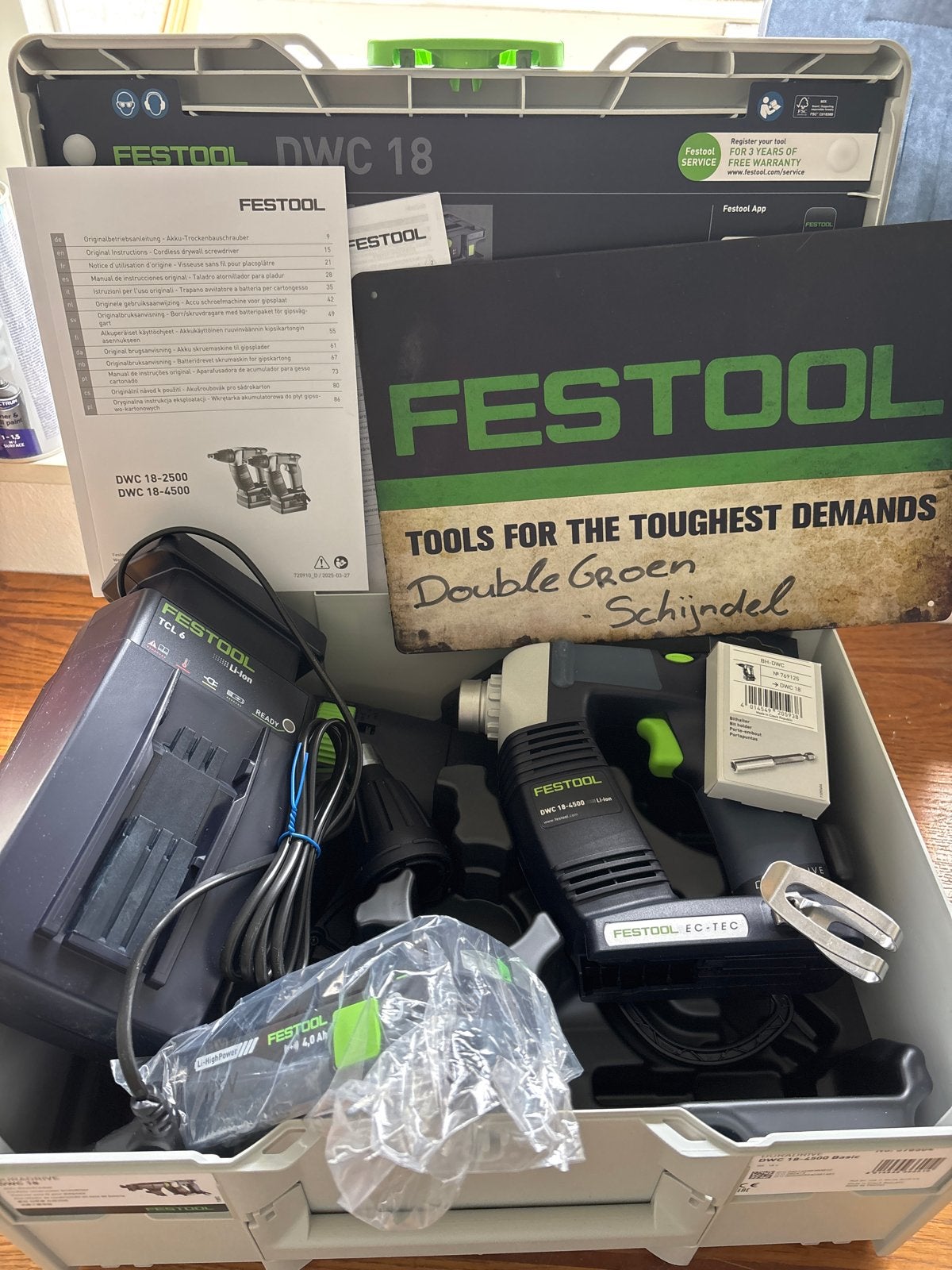 Festool DWC 18-2500 bandschroef accuschroefboormachine, 600 watt of meer, Variabele snelheid, Nieuw, Ophalen of Verzenden
