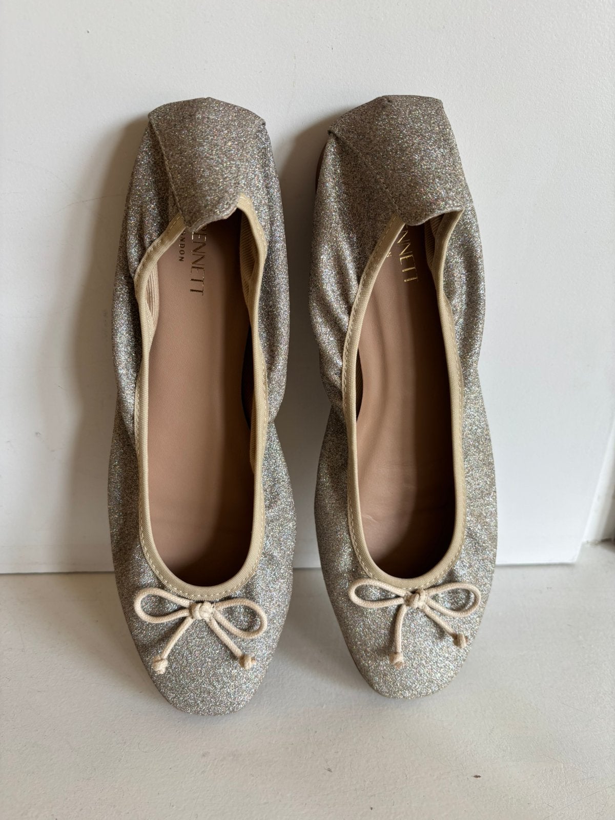 LK Bennett ballerina’s maat 39 nieuw goud glitter, Overige kleuren, Nieuw, Ballerina's, Ophalen of Verzenden