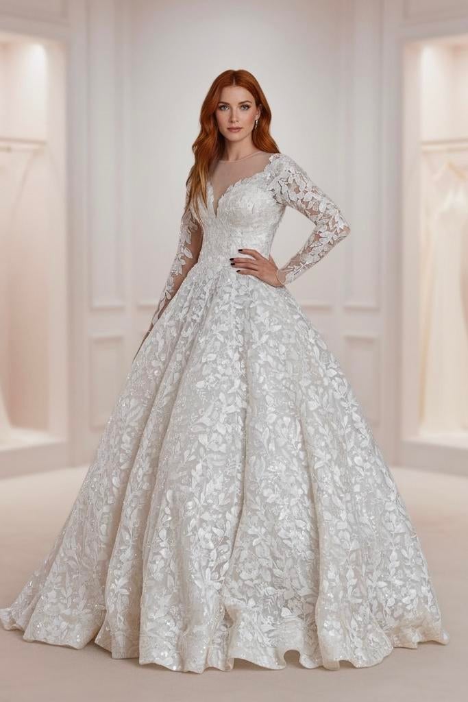 Luxe Trouwjurk Huren Vanaf €250 Princess Vanaf €500, Ophalen of Verzenden, Nieuw, Wit, Trouwjurk