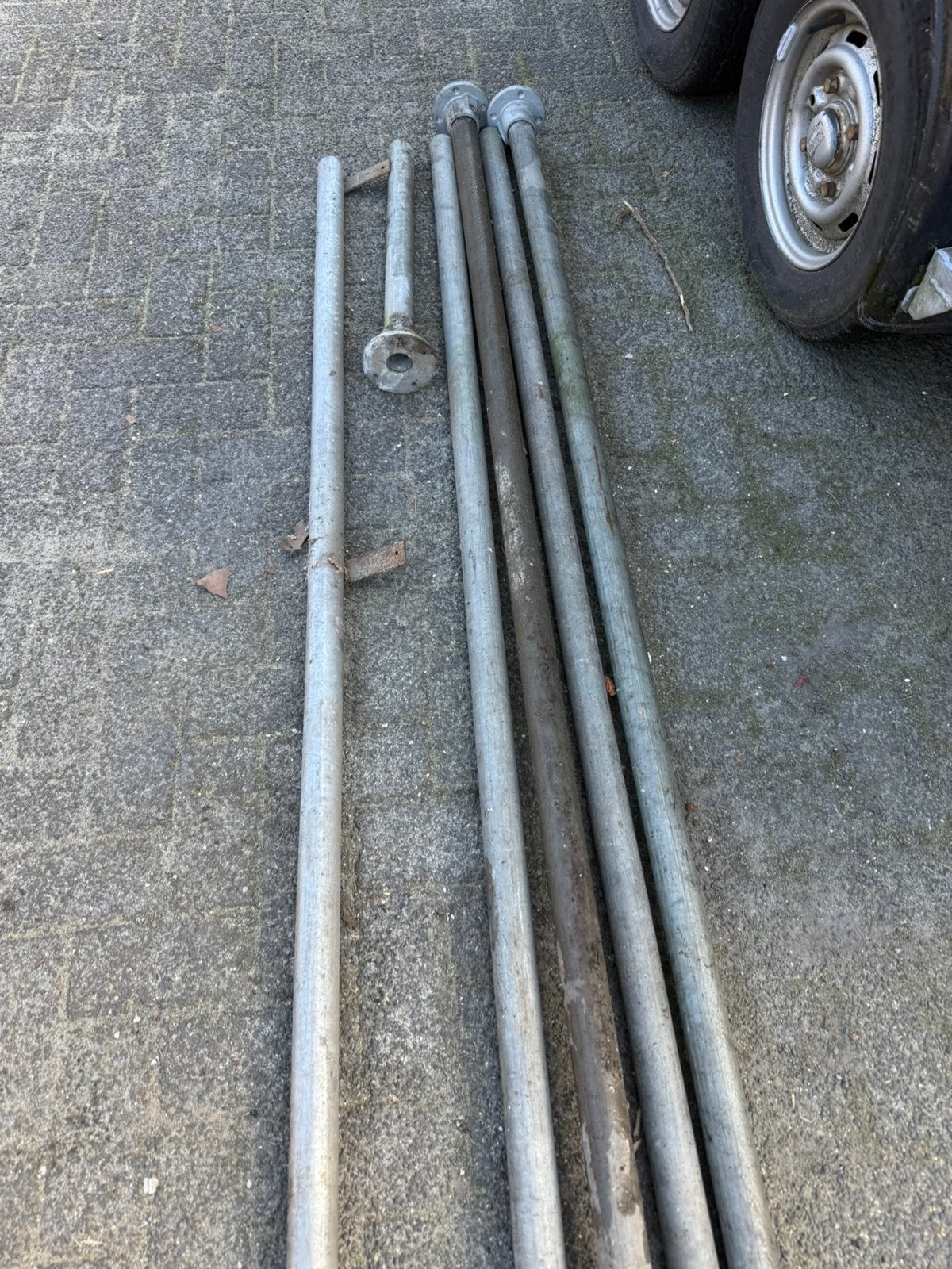 6 Steigerbuizen met 4 voeten maten zie foto’s, Ophalen, Zo goed als nieuw, Overige typen, Minder dan 2 meter