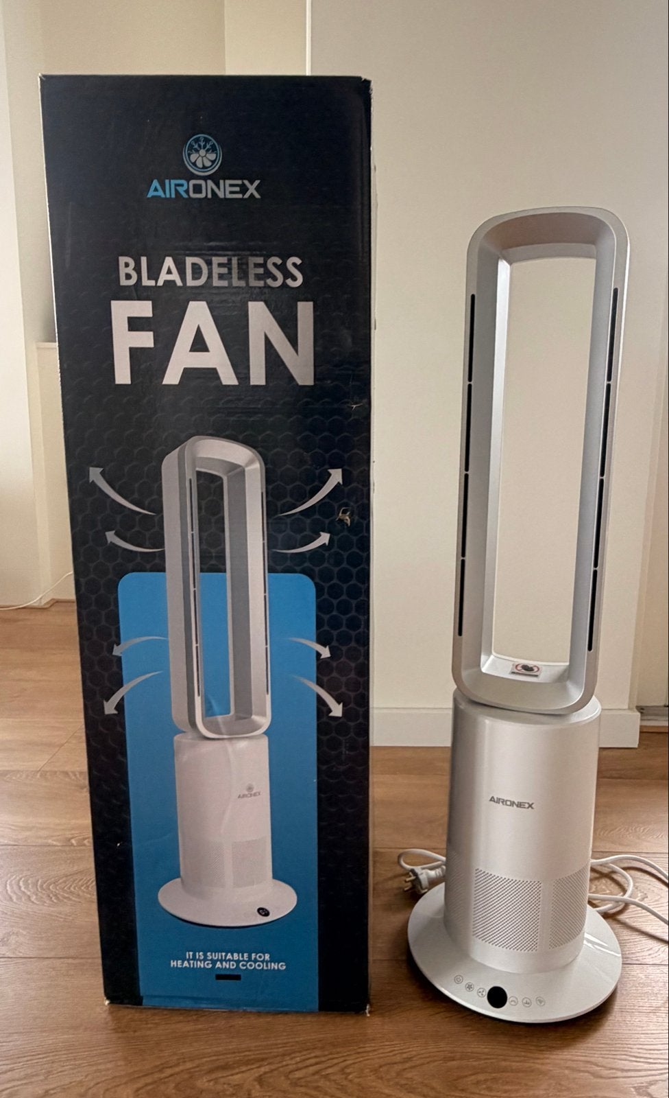 Aironex Bladeless Fan - Verwarming en Koeling, Witgoed en Apparatuur, Ophalen of Verzenden, Ventilator met afstandsbediening, Zo goed als nieuw