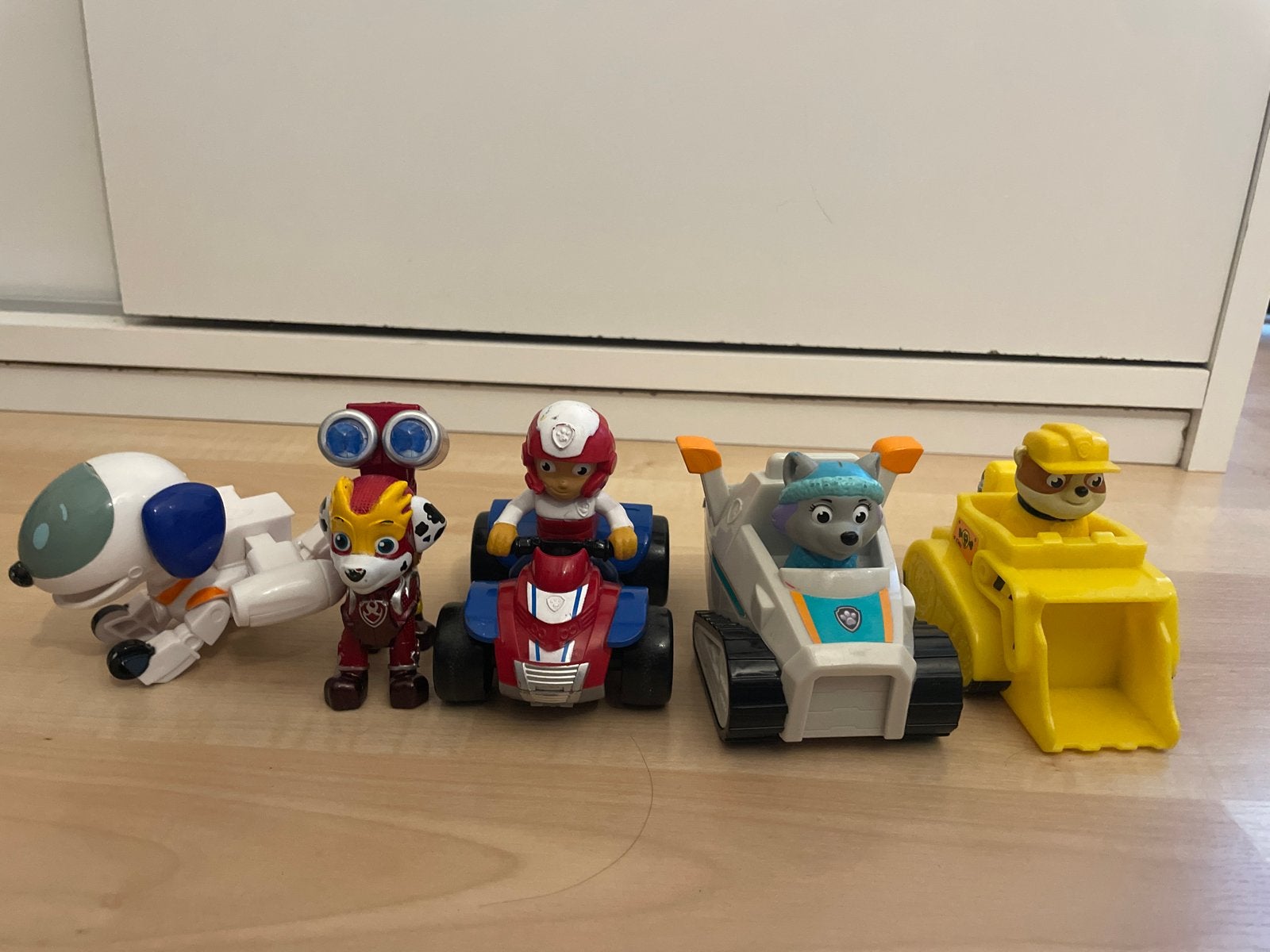 Paw Patrol speelgoed set - 5 voertuigen met figuren, Ophalen of Verzenden, Gebruikt