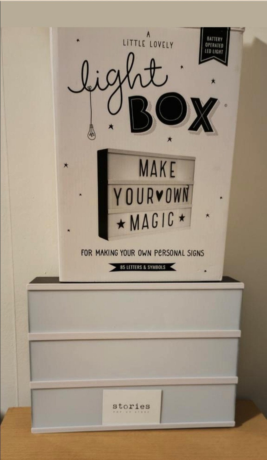 a little lovely lightbox met extra letters, tekens, Ophalen of Verzenden, Zo goed als nieuw