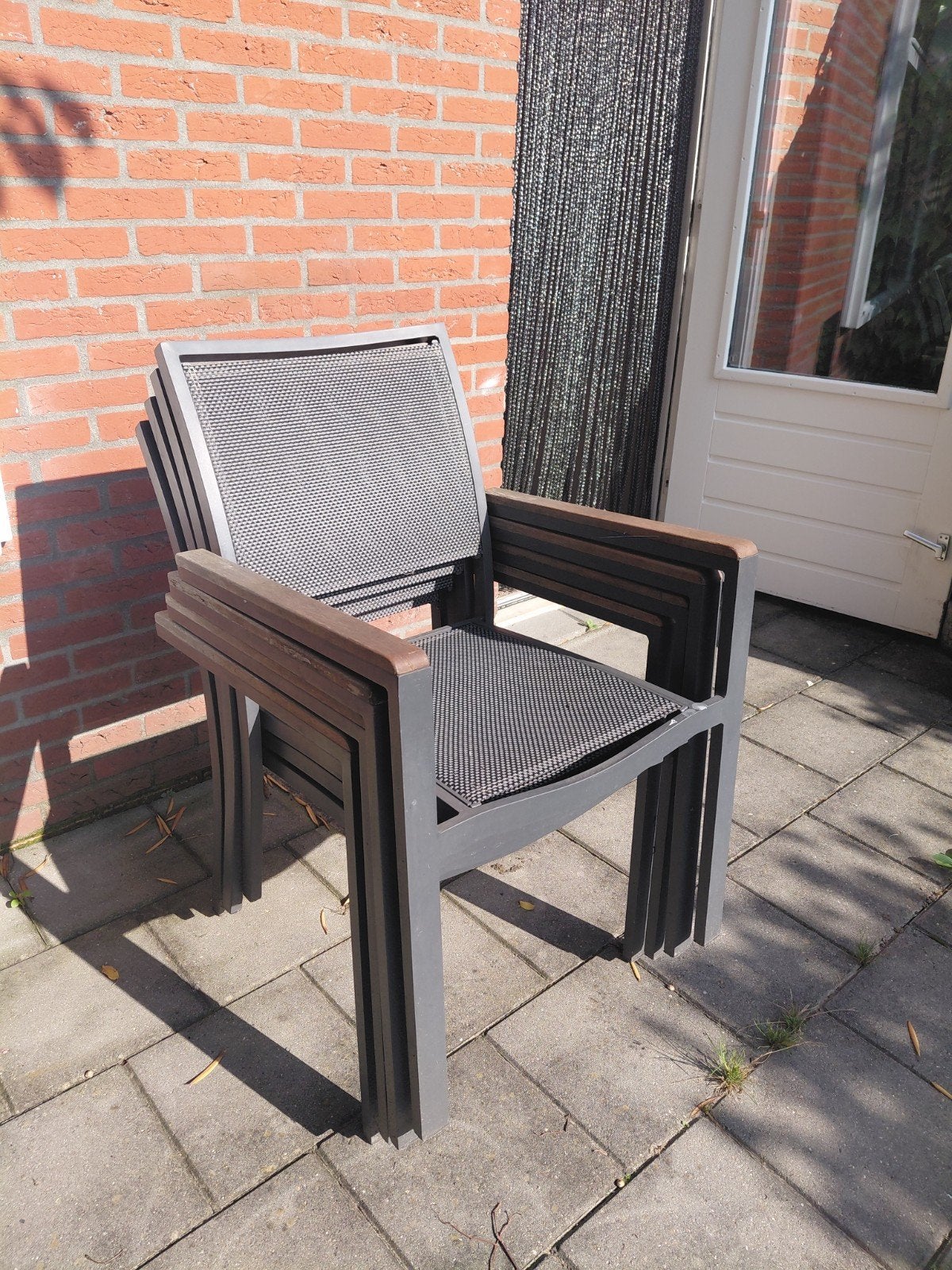 4x Stoel van Van Cranenbroek - Overbodig wegens verhuizing, Ophalen, Gebruikt, Metaal, Stapelbaar