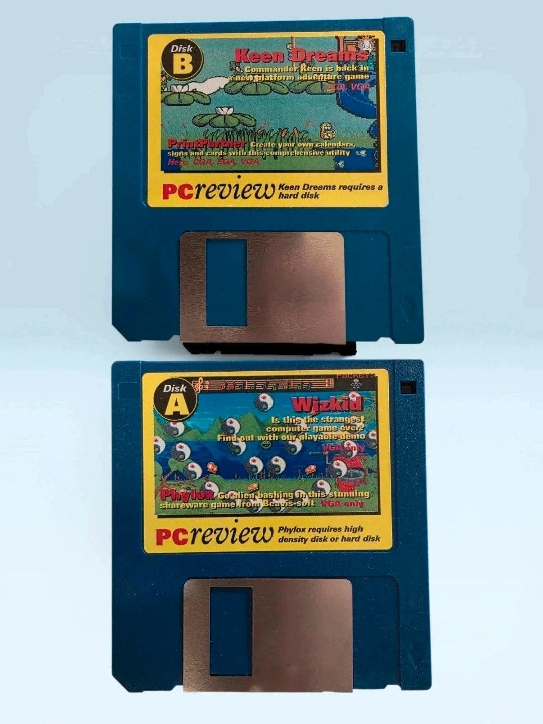 Set van 2 PC Review Diskettes - Keen Dreams (Commander Keen), Spelcomputers en Games, Avontuur en Actie, 1 speler, Ophalen of Verzenden