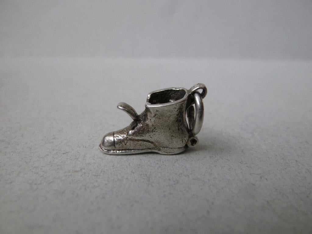 Oude bedel zilver Weddingboot Laars opent Bruidspaar, Verzenden, Zilver, Hanger