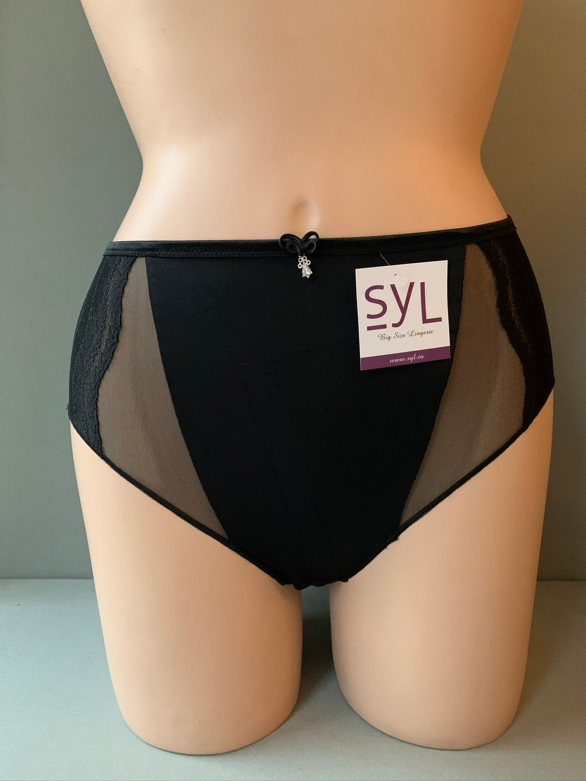 Syl invisible slip 42 - 44 - 46 - 48 - 50 - 52 charis filia, Verzenden, Zwart, Slip