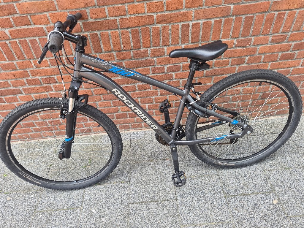 ROCKRIDER ST100 Mountainbike, Grijs, 38 cm, Fietsen en Brommers, Fietsen | Mountainbikes en ATB, Gebruikt, Ophalen, Overige merken
