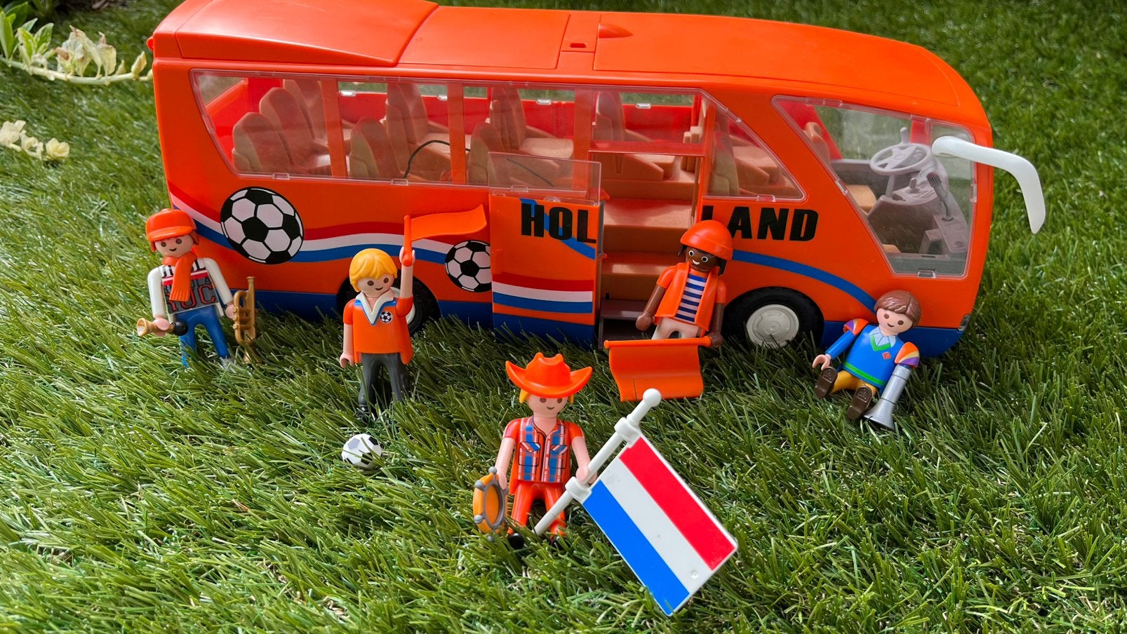 Oranje supportersbus Playmobil, Ophalen, Zo goed als nieuw