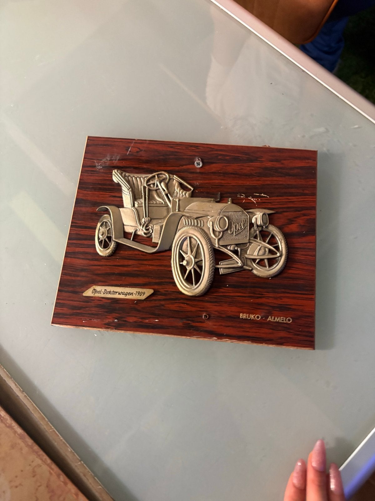 Vintage decoratieve borden: Opel Doktorwagen & reclame, Ophalen of Verzenden