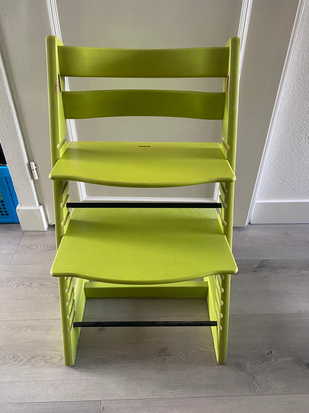 Stokke Tripp Trapp Stoel Lime Green Nieuw Model, Ophalen, Zo goed als nieuw, Meegroeistoel
