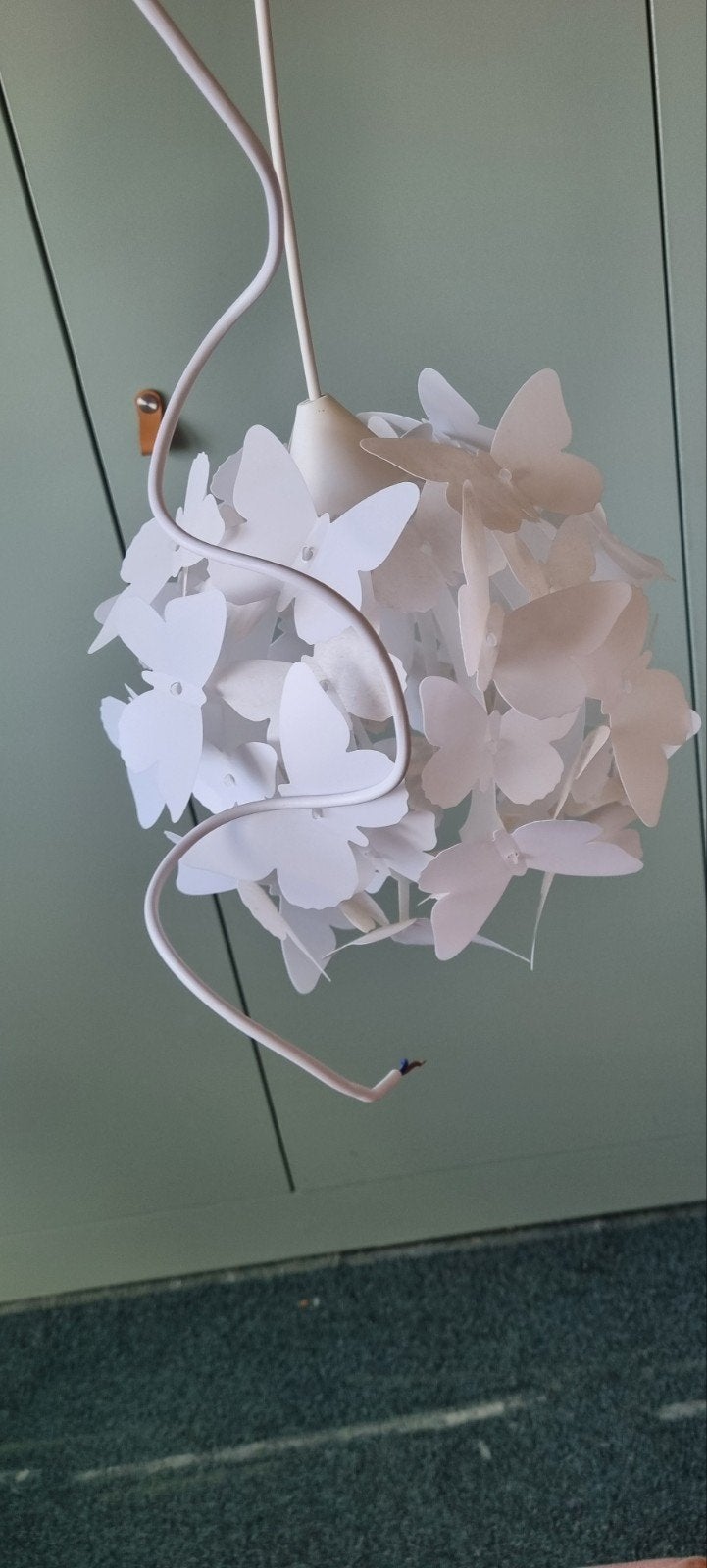Witte vlinder lampenkap - Speels en decoratief, Ophalen, Gebruikt, 50 tot 100 cm, Minder dan 100 cm
