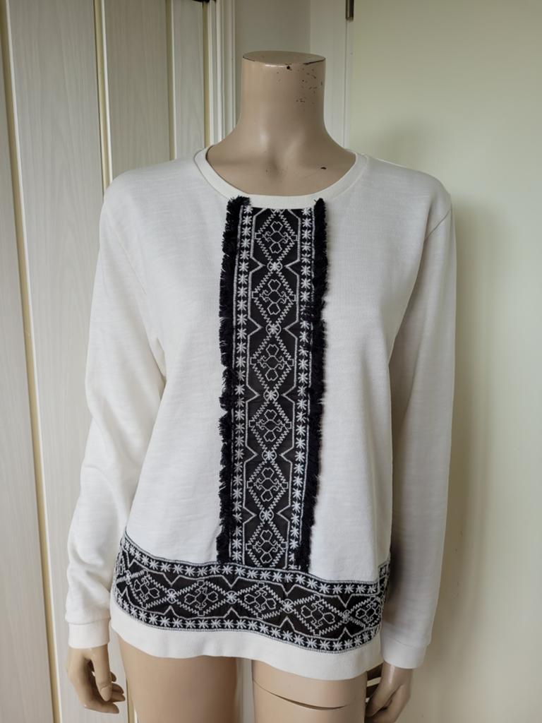 Maison Scotch trui/sweater katoen wit maat S/M, Kleding | Dames, Truien en Vesten, Maat 38/40 (M), Wit, Zo goed als nieuw, Maison Scotch