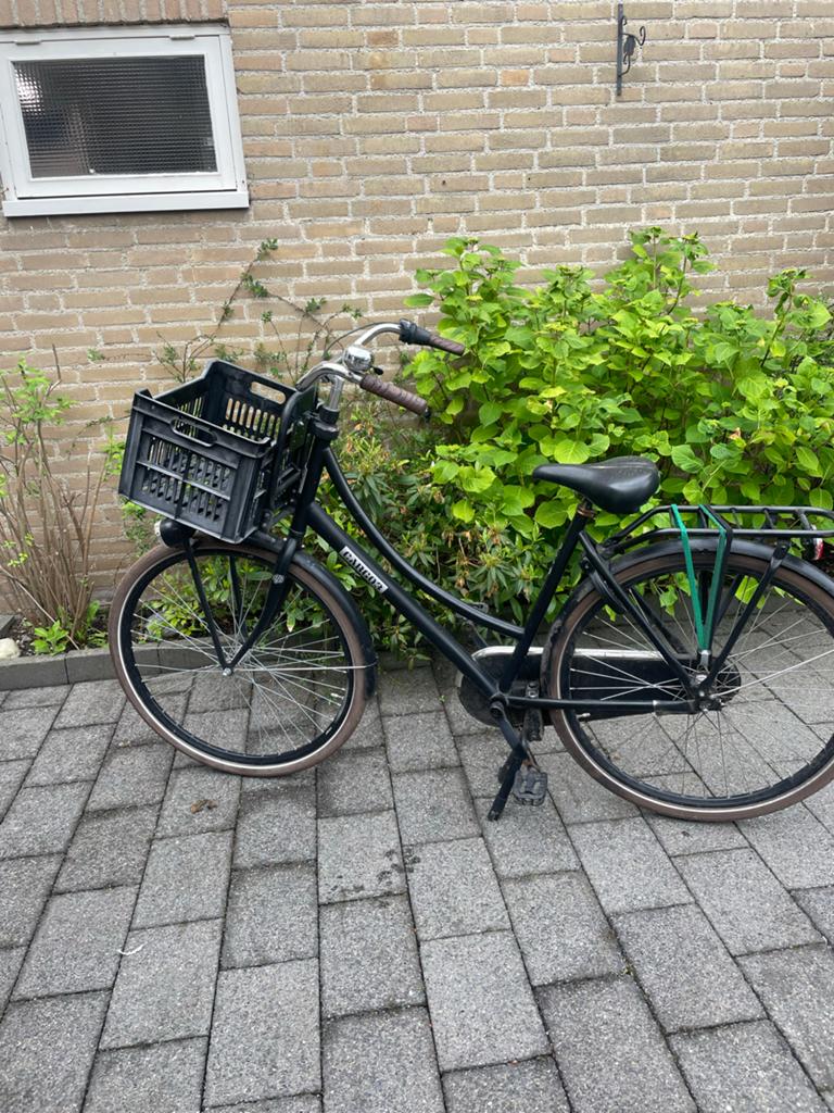 Cortina fiets met krat - Ideaal voor stadsritten, Fietsen en Brommers, Overige merken, Terugtraprem, Versnellingen, Ophalen of Verzenden