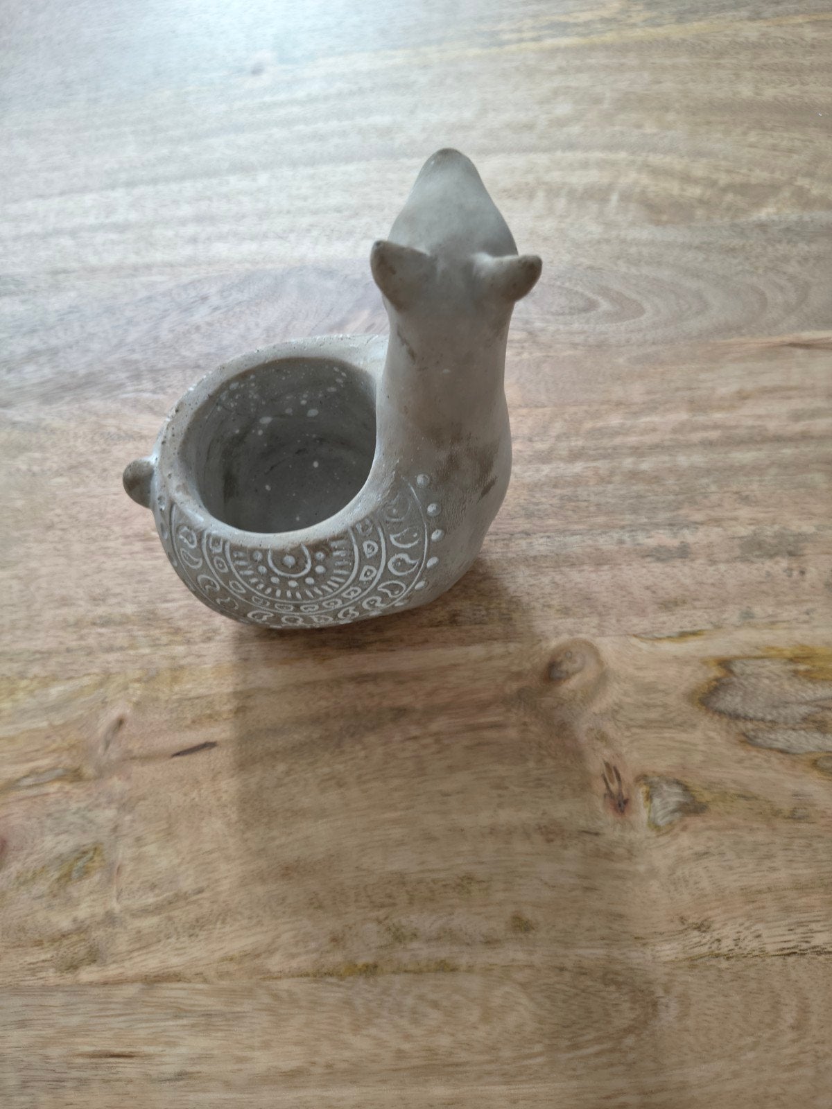 Leuke lama bloempot/plantenpotje van steen, Ophalen, Overige stijlen, Zo goed als nieuw, Grijs