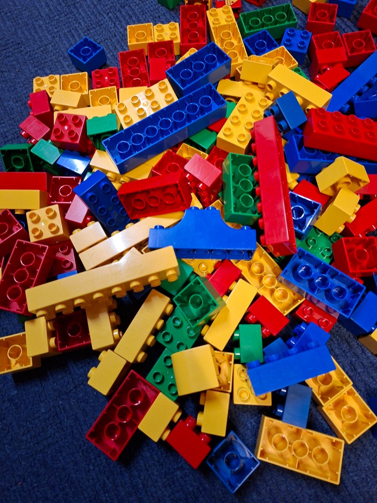 Duplo bouwstenen en trein met rails, Ophalen, Gebruikt, Inclusief extra onderdelen, Duplo