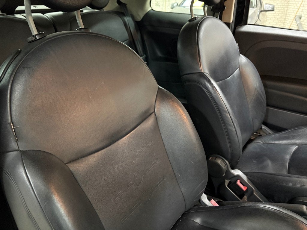 Fiat 500 0.9 TWINAIR Lounge Cabriolet Leder Multimedia, Euro 5, 86 pk, Gebruikt, Zwart
