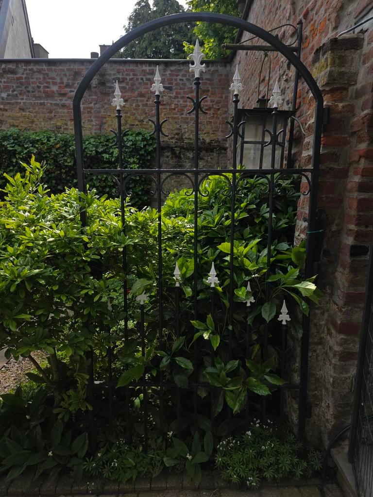 Prachtige smeedijzeren poort voor tuinhek of muur, Tuin en Terras, Tuinhekken en Hekwerk, Ophalen, Met poort, Gebruikt, Sierhekwerk