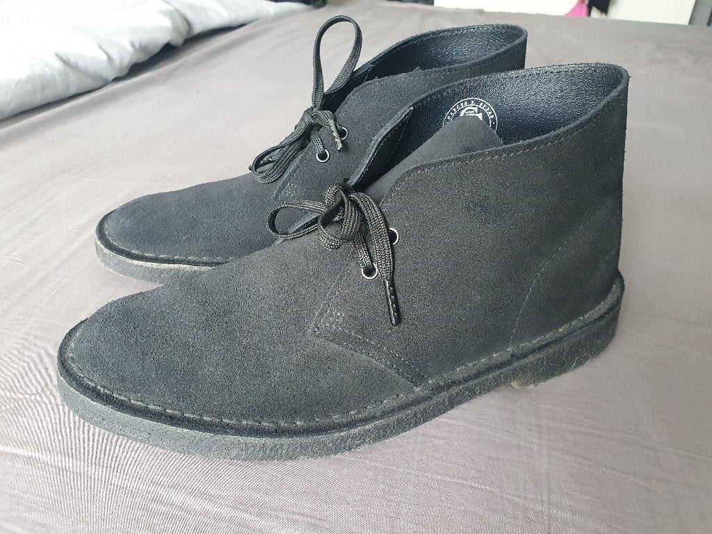 Clarks Originals desert boots suede zwart mt 42 ZGAN, Zwart, Boots, Clarks, Ophalen of Verzenden