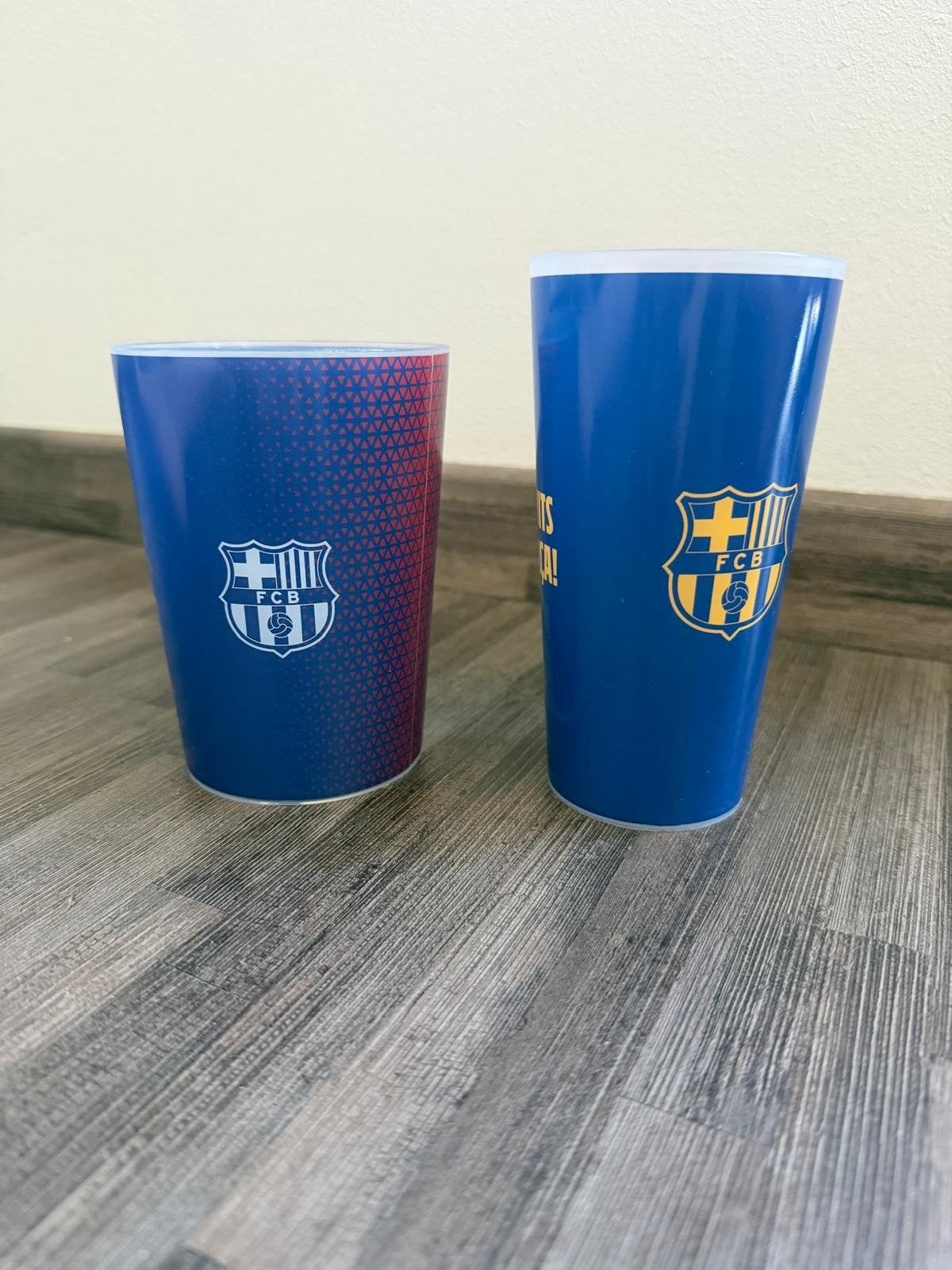 FC Barcelona Hardcups Bierbekers - Set van 2, Ophalen of Verzenden, Zo goed als nieuw, Clubaccessoires