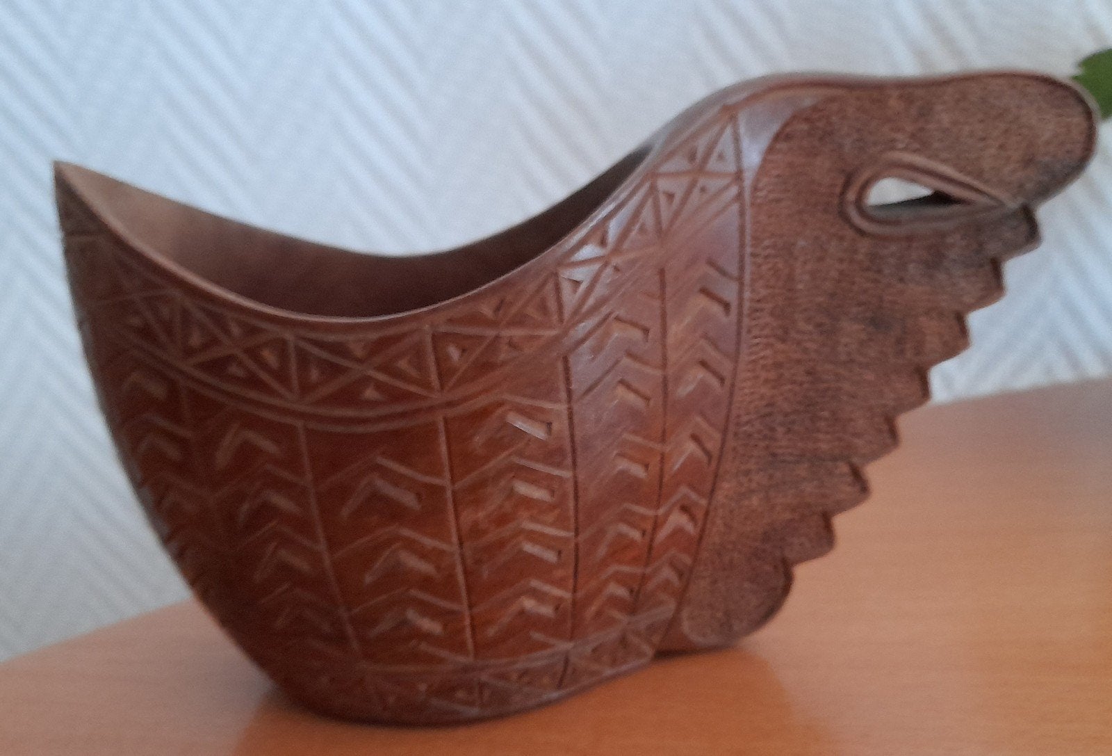 Traditionele Balkan houten trouwbeker vintage, Ophalen of Verzenden